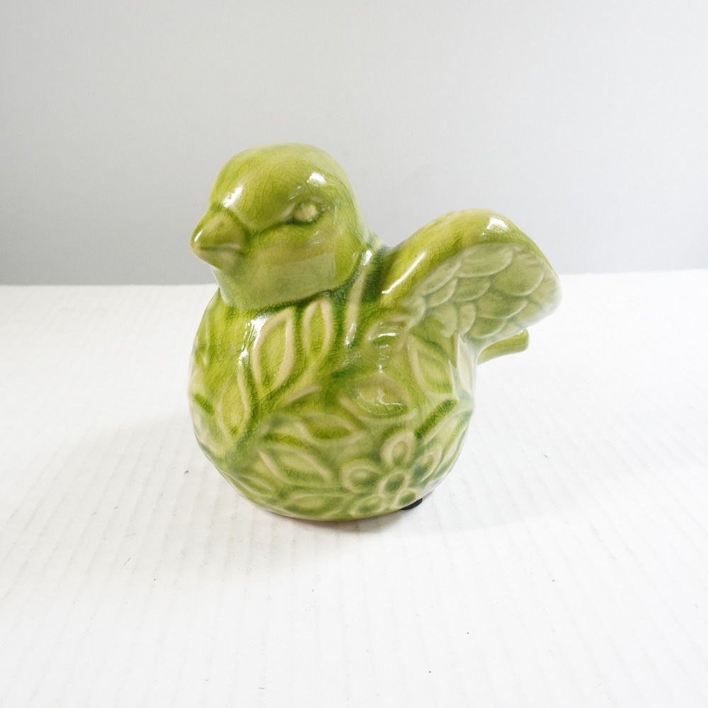 Green‎ Ceramic Bird Figurine Home Decor Accent Tabletop Statue Sculpture